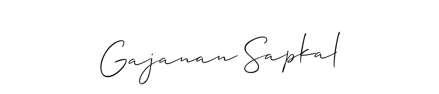 This is the best signature style for the Gajanan Sapkal name. Also you like these signature font (Allison_Script). Mix name signature. Gajanan Sapkal signature style 2 images and pictures png