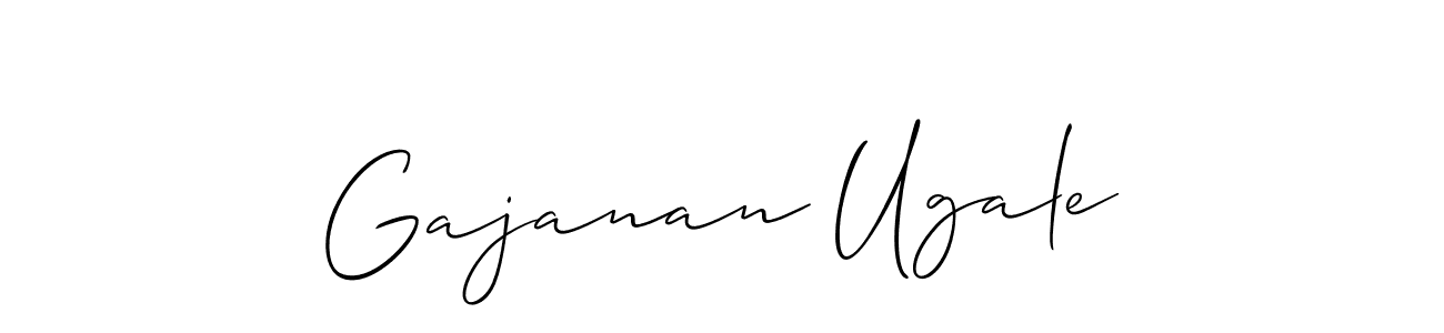 Create a beautiful signature design for name Gajanan Ugale. With this signature (Allison_Script) fonts, you can make a handwritten signature for free. Gajanan Ugale signature style 2 images and pictures png