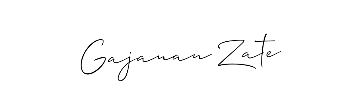 Also You can easily find your signature by using the search form. We will create Gajanan Zate name handwritten signature images for you free of cost using Allison_Script sign style. Gajanan Zate signature style 2 images and pictures png