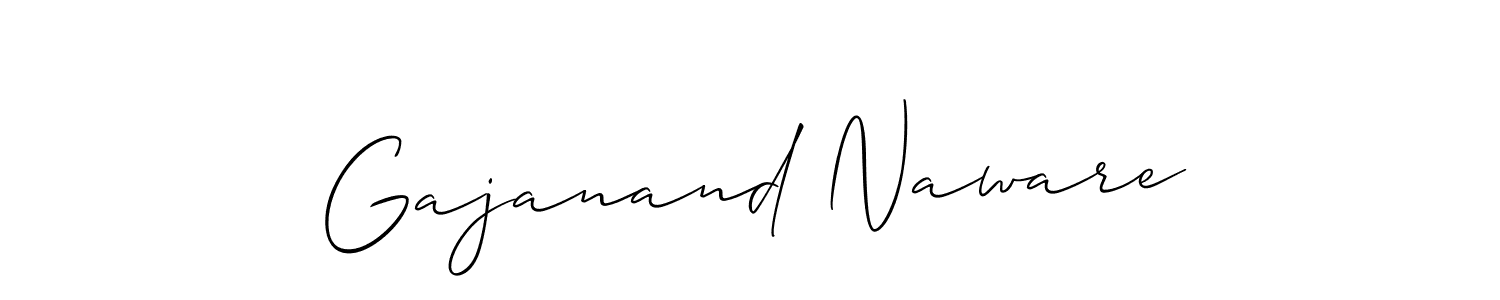 It looks lik you need a new signature style for name Gajanand Naware. Design unique handwritten (Allison_Script) signature with our free signature maker in just a few clicks. Gajanand Naware signature style 2 images and pictures png