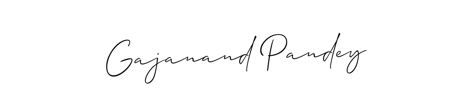 Similarly Allison_Script is the best handwritten signature design. Signature creator online .You can use it as an online autograph creator for name Gajanand Pandey. Gajanand Pandey signature style 2 images and pictures png