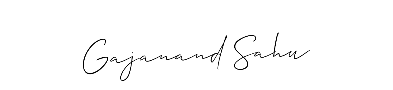 Make a beautiful signature design for name Gajanand Sahu. With this signature (Allison_Script) style, you can create a handwritten signature for free. Gajanand Sahu signature style 2 images and pictures png