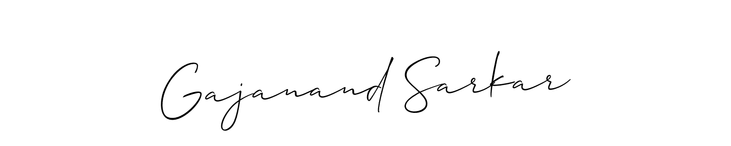 Also we have Gajanand Sarkar name is the best signature style. Create professional handwritten signature collection using Allison_Script autograph style. Gajanand Sarkar signature style 2 images and pictures png