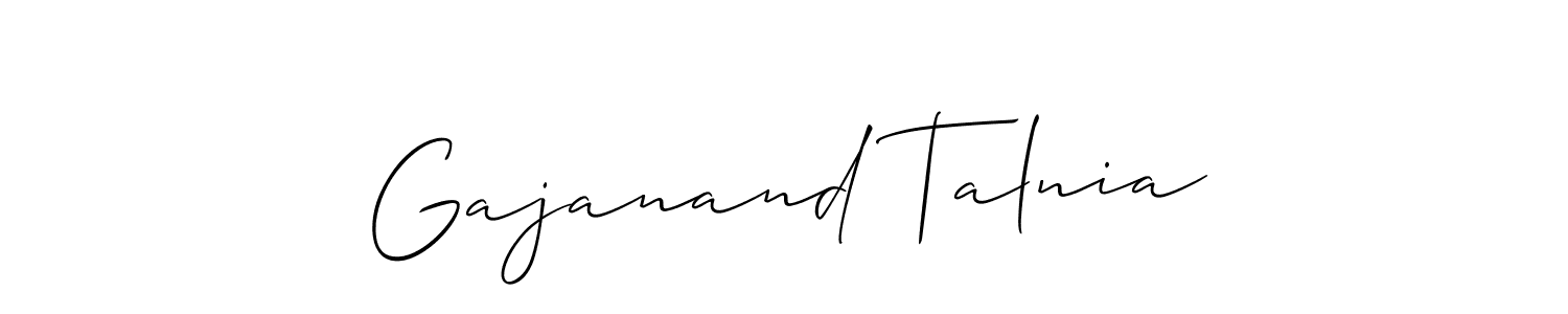 How to Draw Gajanand Talnia signature style? Allison_Script is a latest design signature styles for name Gajanand Talnia. Gajanand Talnia signature style 2 images and pictures png