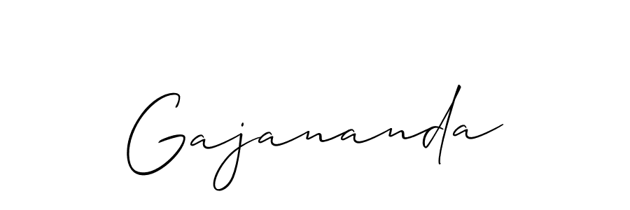 Create a beautiful signature design for name Gajananda. With this signature (Allison_Script) fonts, you can make a handwritten signature for free. Gajananda signature style 2 images and pictures png