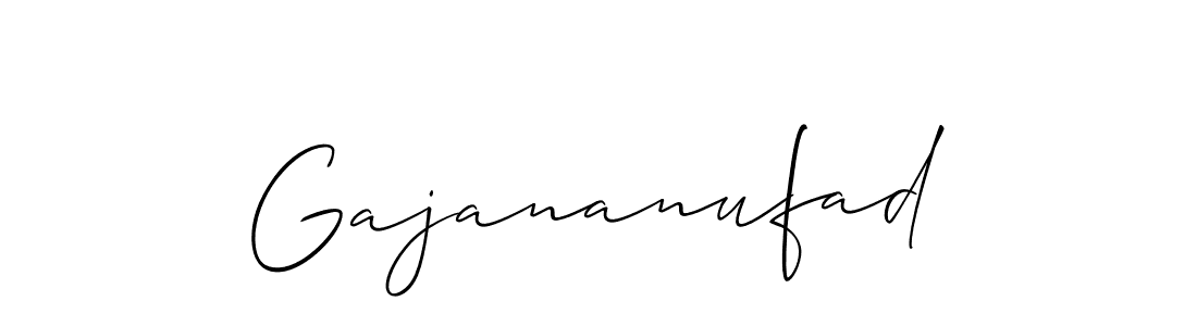 Also You can easily find your signature by using the search form. We will create Gajananufad name handwritten signature images for you free of cost using Allison_Script sign style. Gajananufad signature style 2 images and pictures png