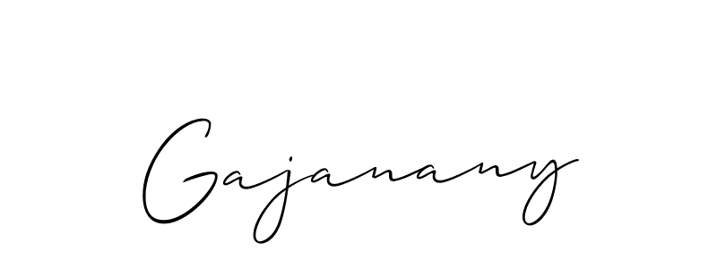 Create a beautiful signature design for name Gajanany. With this signature (Allison_Script) fonts, you can make a handwritten signature for free. Gajanany signature style 2 images and pictures png