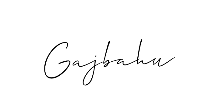 How to make Gajbahu name signature. Use Allison_Script style for creating short signs online. This is the latest handwritten sign. Gajbahu signature style 2 images and pictures png