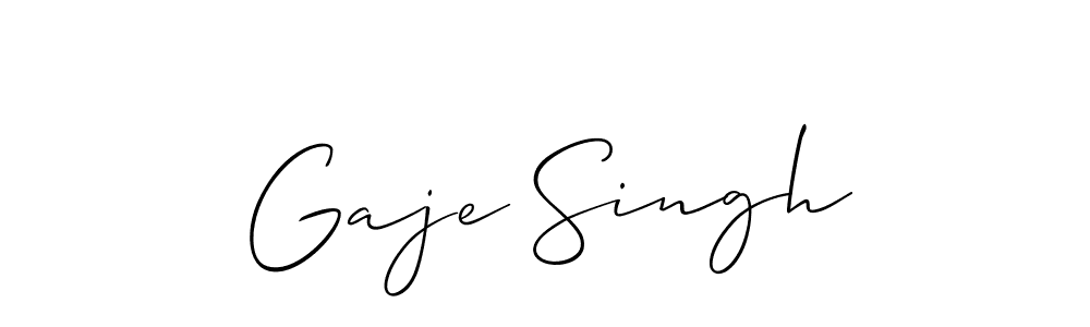How to make Gaje Singh name signature. Use Allison_Script style for creating short signs online. This is the latest handwritten sign. Gaje Singh signature style 2 images and pictures png