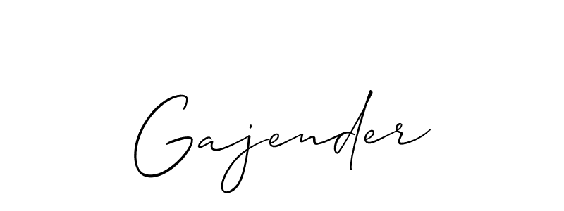 How to make Gajender signature? Allison_Script is a professional autograph style. Create handwritten signature for Gajender name. Gajender signature style 2 images and pictures png
