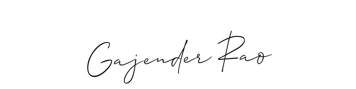 Gajender Rao stylish signature style. Best Handwritten Sign (Allison_Script) for my name. Handwritten Signature Collection Ideas for my name Gajender Rao. Gajender Rao signature style 2 images and pictures png