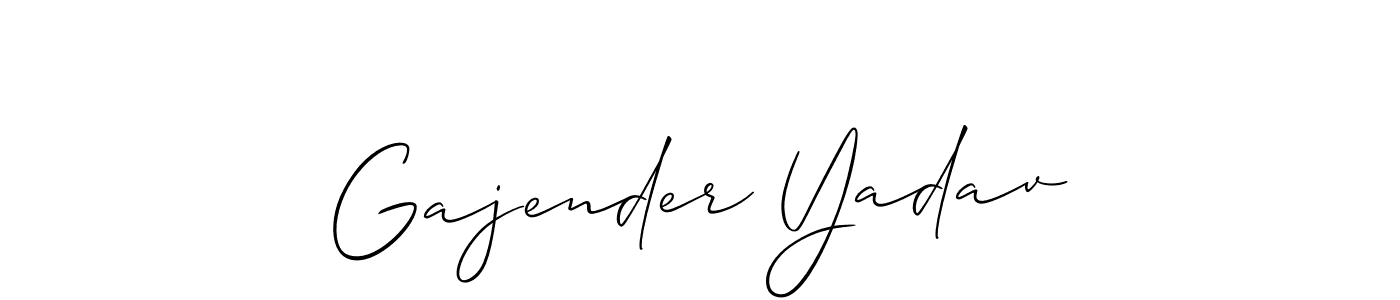 Allison_Script is a professional signature style that is perfect for those who want to add a touch of class to their signature. It is also a great choice for those who want to make their signature more unique. Get Gajender Yadav name to fancy signature for free. Gajender Yadav signature style 2 images and pictures png