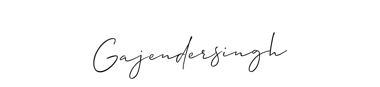 How to make Gajendersingh name signature. Use Allison_Script style for creating short signs online. This is the latest handwritten sign. Gajendersingh signature style 2 images and pictures png