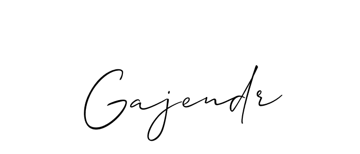 How to make Gajendr signature? Allison_Script is a professional autograph style. Create handwritten signature for Gajendr name. Gajendr signature style 2 images and pictures png