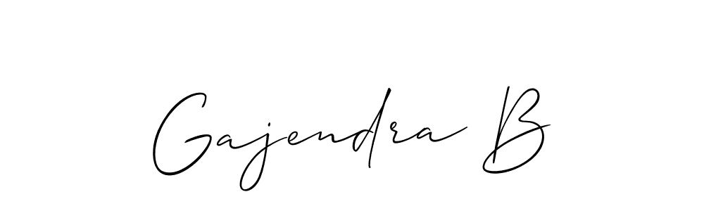 How to Draw Gajendra B signature style? Allison_Script is a latest design signature styles for name Gajendra B. Gajendra B signature style 2 images and pictures png