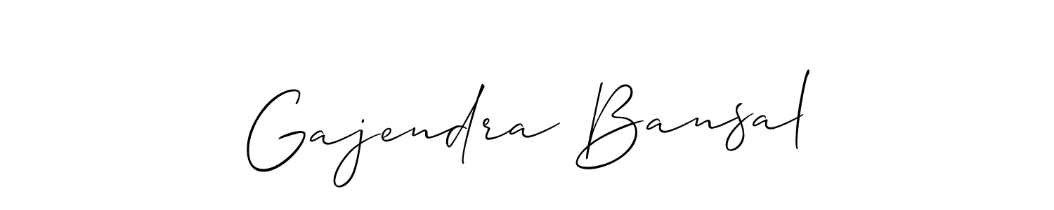 Allison_Script is a professional signature style that is perfect for those who want to add a touch of class to their signature. It is also a great choice for those who want to make their signature more unique. Get Gajendra Bansal name to fancy signature for free. Gajendra Bansal signature style 2 images and pictures png