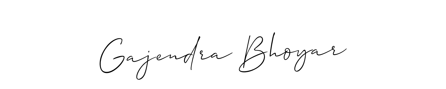 Create a beautiful signature design for name Gajendra Bhoyar. With this signature (Allison_Script) fonts, you can make a handwritten signature for free. Gajendra Bhoyar signature style 2 images and pictures png