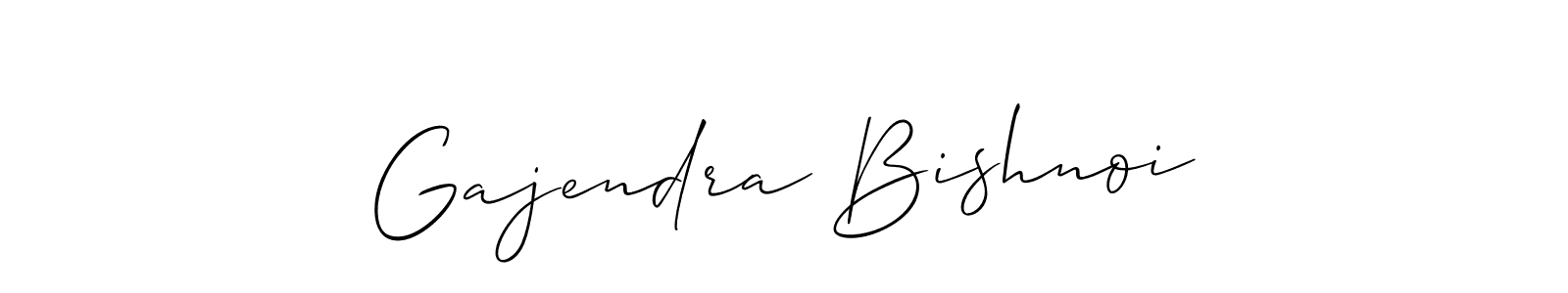 Allison_Script is a professional signature style that is perfect for those who want to add a touch of class to their signature. It is also a great choice for those who want to make their signature more unique. Get Gajendra Bishnoi name to fancy signature for free. Gajendra Bishnoi signature style 2 images and pictures png