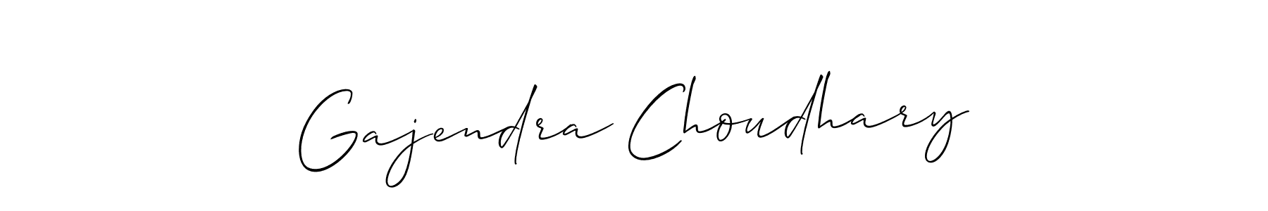 Allison_Script is a professional signature style that is perfect for those who want to add a touch of class to their signature. It is also a great choice for those who want to make their signature more unique. Get Gajendra Choudhary name to fancy signature for free. Gajendra Choudhary signature style 2 images and pictures png
