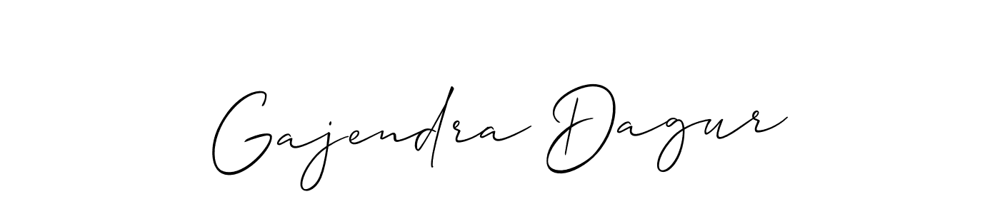 Allison_Script is a professional signature style that is perfect for those who want to add a touch of class to their signature. It is also a great choice for those who want to make their signature more unique. Get Gajendra Dagur name to fancy signature for free. Gajendra Dagur signature style 2 images and pictures png