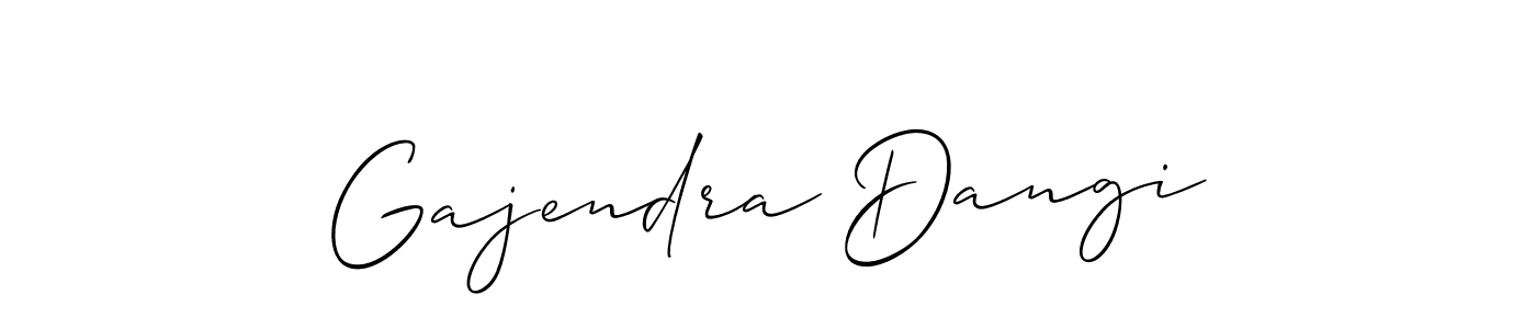 Use a signature maker to create a handwritten signature online. With this signature software, you can design (Allison_Script) your own signature for name Gajendra Dangi. Gajendra Dangi signature style 2 images and pictures png