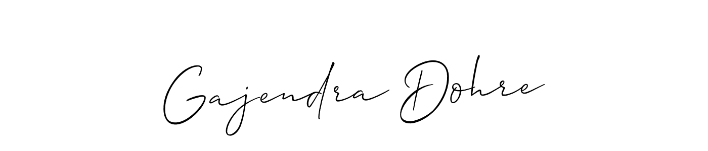 How to make Gajendra Dohre name signature. Use Allison_Script style for creating short signs online. This is the latest handwritten sign. Gajendra Dohre signature style 2 images and pictures png