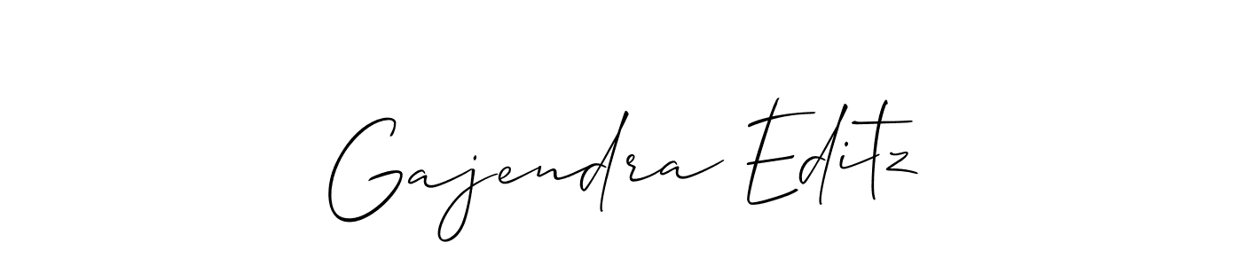 Similarly Allison_Script is the best handwritten signature design. Signature creator online .You can use it as an online autograph creator for name Gajendra Editz. Gajendra Editz signature style 2 images and pictures png