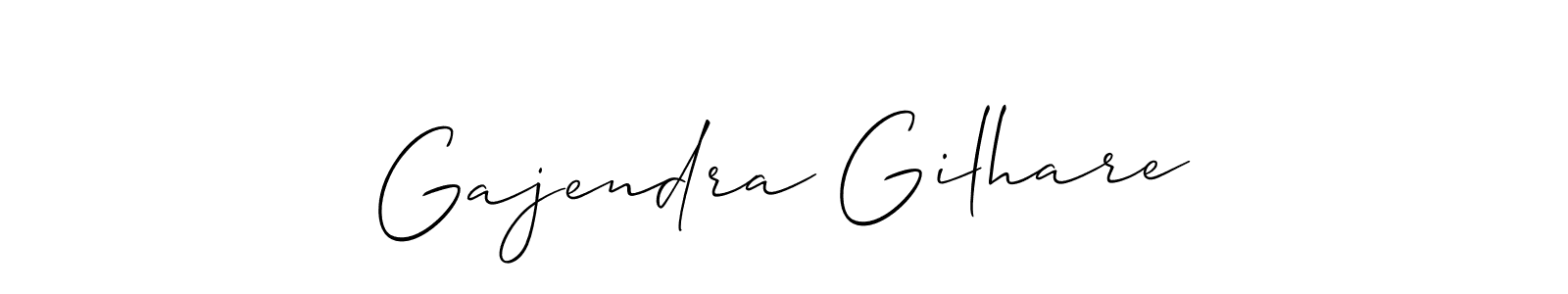 Similarly Allison_Script is the best handwritten signature design. Signature creator online .You can use it as an online autograph creator for name Gajendra Gilhare. Gajendra Gilhare signature style 2 images and pictures png