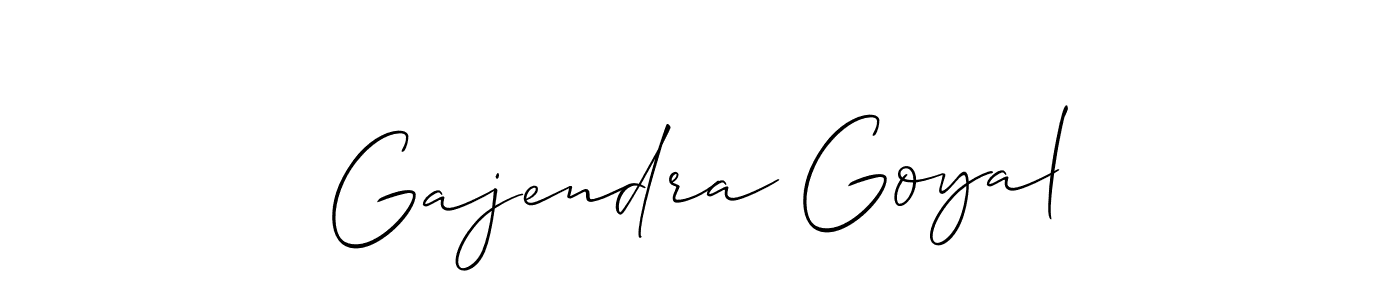 Gajendra Goyal stylish signature style. Best Handwritten Sign (Allison_Script) for my name. Handwritten Signature Collection Ideas for my name Gajendra Goyal. Gajendra Goyal signature style 2 images and pictures png