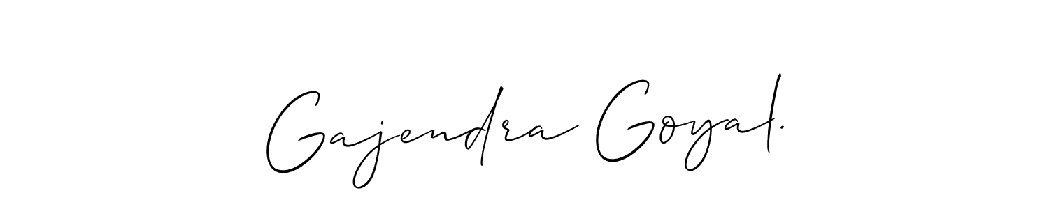 How to make Gajendra Goyal. signature? Allison_Script is a professional autograph style. Create handwritten signature for Gajendra Goyal. name. Gajendra Goyal. signature style 2 images and pictures png