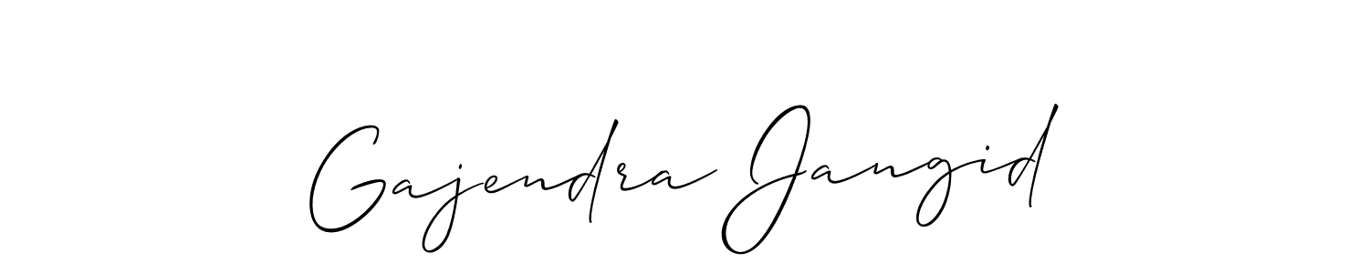 Create a beautiful signature design for name Gajendra Jangid. With this signature (Allison_Script) fonts, you can make a handwritten signature for free. Gajendra Jangid signature style 2 images and pictures png