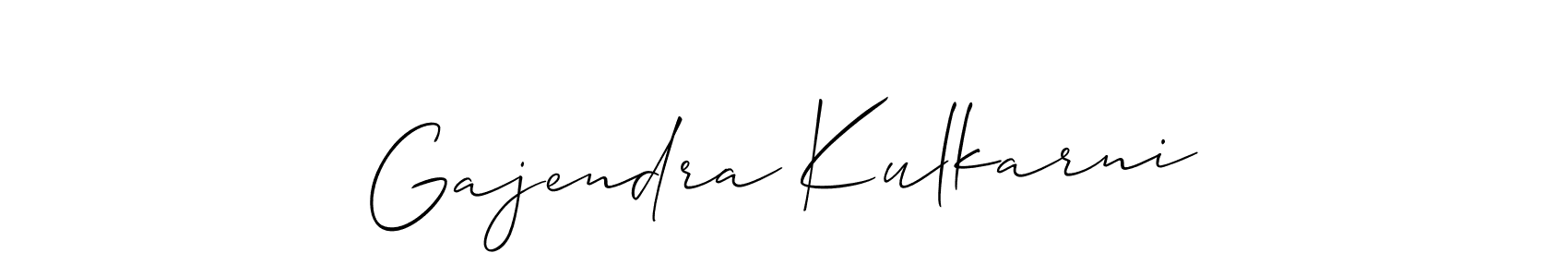 Create a beautiful signature design for name Gajendra Kulkarni. With this signature (Allison_Script) fonts, you can make a handwritten signature for free. Gajendra Kulkarni signature style 2 images and pictures png