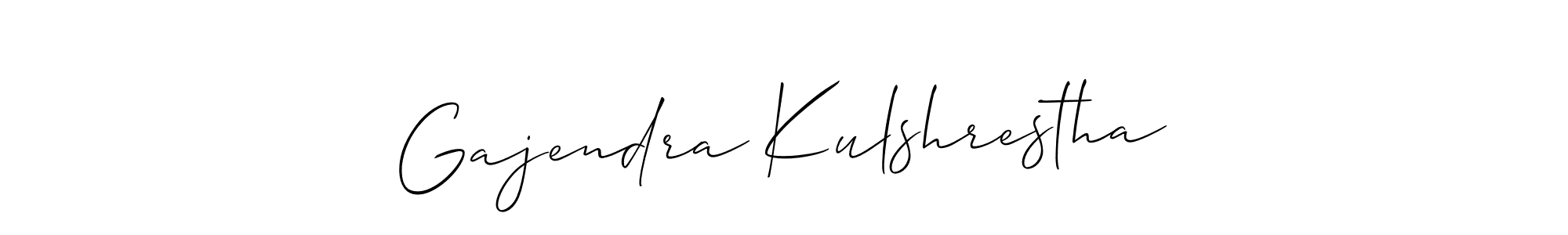 Allison_Script is a professional signature style that is perfect for those who want to add a touch of class to their signature. It is also a great choice for those who want to make their signature more unique. Get Gajendra Kulshrestha name to fancy signature for free. Gajendra Kulshrestha signature style 2 images and pictures png