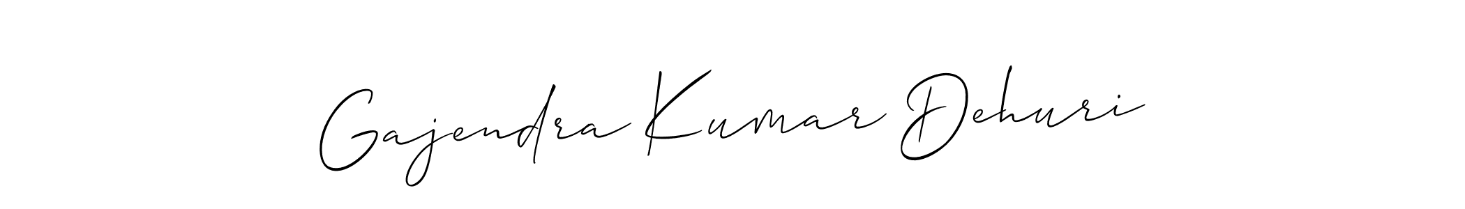 How to make Gajendra Kumar Dehuri signature? Allison_Script is a professional autograph style. Create handwritten signature for Gajendra Kumar Dehuri name. Gajendra Kumar Dehuri signature style 2 images and pictures png