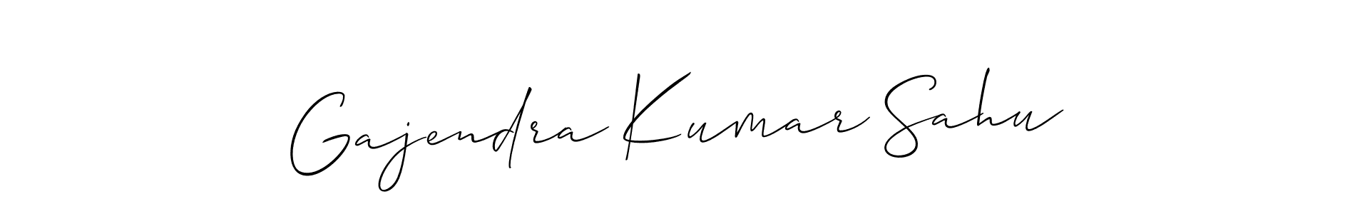 if you are searching for the best signature style for your name Gajendra Kumar Sahu. so please give up your signature search. here we have designed multiple signature styles  using Allison_Script. Gajendra Kumar Sahu signature style 2 images and pictures png