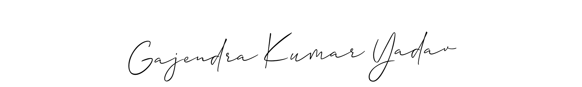 Also You can easily find your signature by using the search form. We will create Gajendra Kumar Yadav name handwritten signature images for you free of cost using Allison_Script sign style. Gajendra Kumar Yadav signature style 2 images and pictures png
