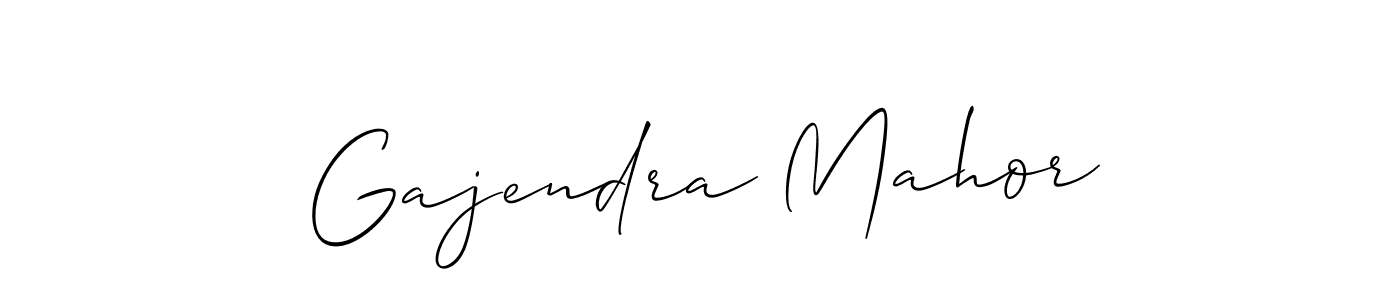 Make a beautiful signature design for name Gajendra Mahor. With this signature (Allison_Script) style, you can create a handwritten signature for free. Gajendra Mahor signature style 2 images and pictures png