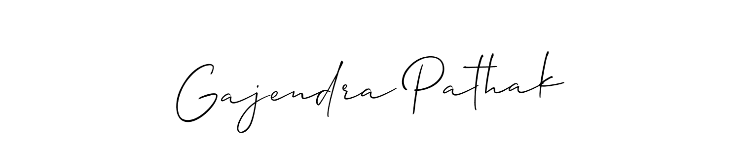 How to make Gajendra Pathak signature? Allison_Script is a professional autograph style. Create handwritten signature for Gajendra Pathak name. Gajendra Pathak signature style 2 images and pictures png