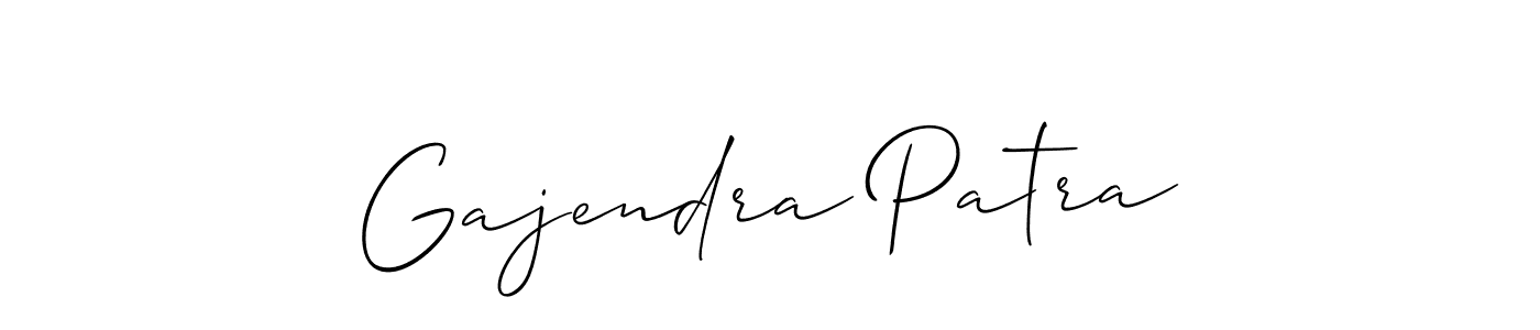 You should practise on your own different ways (Allison_Script) to write your name (Gajendra Patra) in signature. don't let someone else do it for you. Gajendra Patra signature style 2 images and pictures png