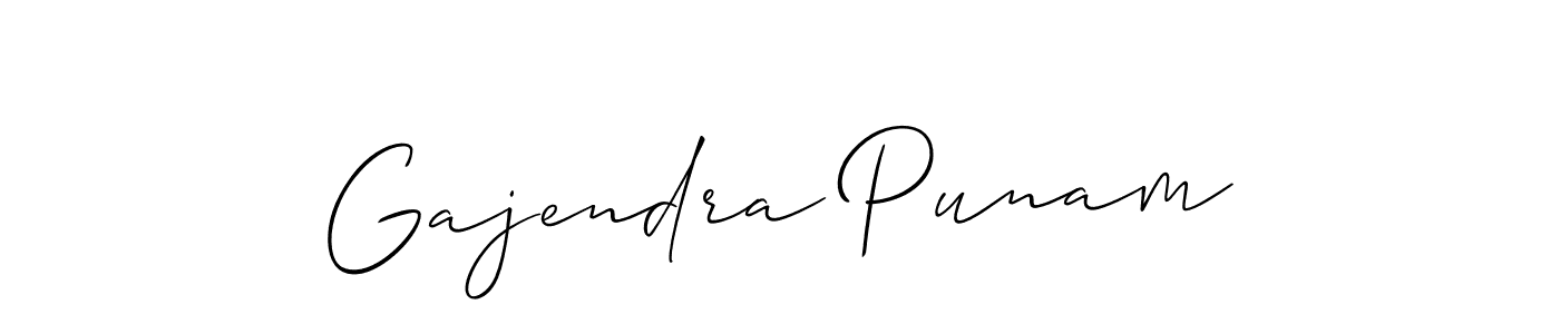 Design your own signature with our free online signature maker. With this signature software, you can create a handwritten (Allison_Script) signature for name Gajendra Punam. Gajendra Punam signature style 2 images and pictures png