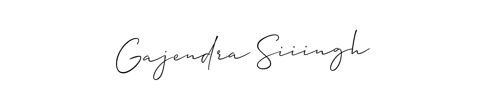 The best way (Allison_Script) to make a short signature is to pick only two or three words in your name. The name Gajendra Siiingh include a total of six letters. For converting this name. Gajendra Siiingh signature style 2 images and pictures png