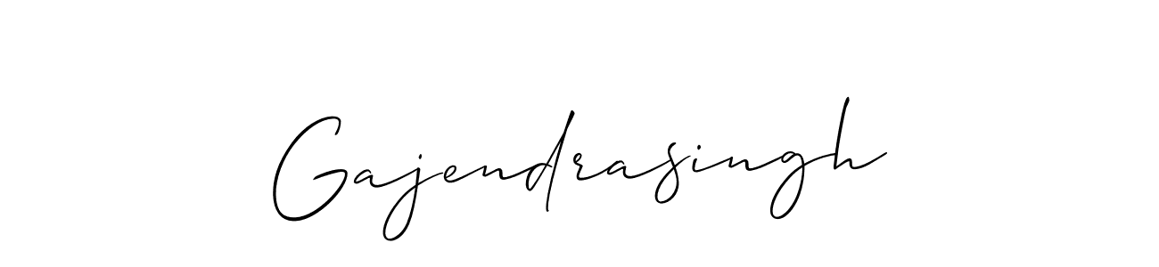 How to make Gajendrasingh signature? Allison_Script is a professional autograph style. Create handwritten signature for Gajendrasingh name. Gajendrasingh signature style 2 images and pictures png