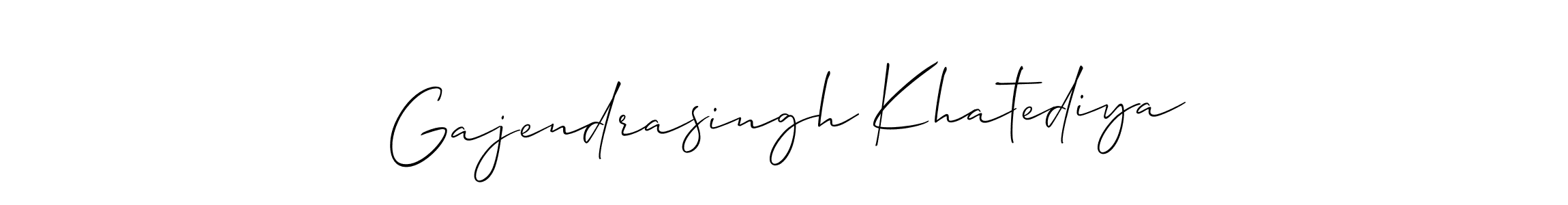How to Draw Gajendrasingh Khatediya signature style? Allison_Script is a latest design signature styles for name Gajendrasingh Khatediya. Gajendrasingh Khatediya signature style 2 images and pictures png