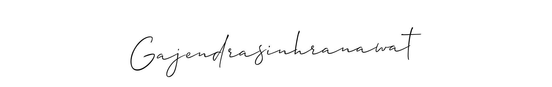 Create a beautiful signature design for name Gajendrasinhranawat. With this signature (Allison_Script) fonts, you can make a handwritten signature for free. Gajendrasinhranawat signature style 2 images and pictures png