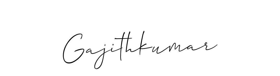 It looks lik you need a new signature style for name Gajithkumar. Design unique handwritten (Allison_Script) signature with our free signature maker in just a few clicks. Gajithkumar signature style 2 images and pictures png