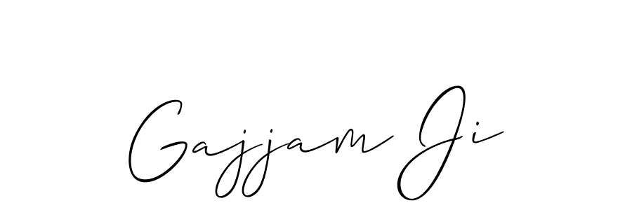 The best way (Allison_Script) to make a short signature is to pick only two or three words in your name. The name Gajjam Ji include a total of six letters. For converting this name. Gajjam Ji signature style 2 images and pictures png