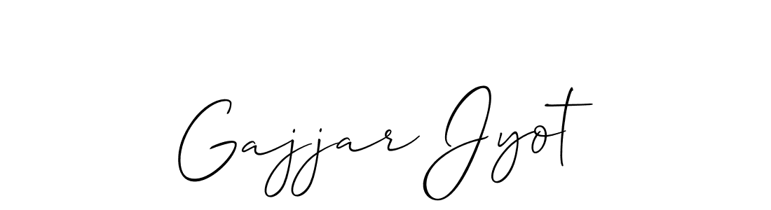 How to make Gajjar Jyot signature? Allison_Script is a professional autograph style. Create handwritten signature for Gajjar Jyot name. Gajjar Jyot signature style 2 images and pictures png