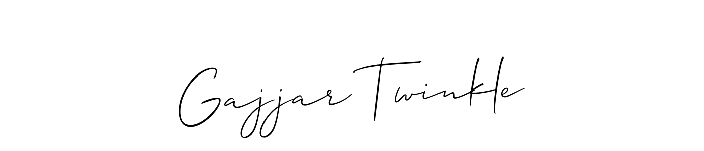 Gajjar Twinkle stylish signature style. Best Handwritten Sign (Allison_Script) for my name. Handwritten Signature Collection Ideas for my name Gajjar Twinkle. Gajjar Twinkle signature style 2 images and pictures png