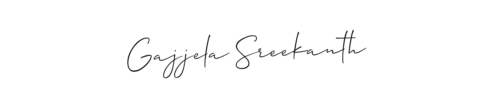 Also we have Gajjela Sreekanth name is the best signature style. Create professional handwritten signature collection using Allison_Script autograph style. Gajjela Sreekanth signature style 2 images and pictures png