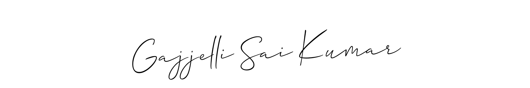 This is the best signature style for the Gajjelli Sai Kumar name. Also you like these signature font (Allison_Script). Mix name signature. Gajjelli Sai Kumar signature style 2 images and pictures png
